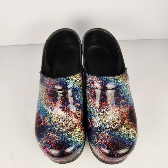 Dansko Professional Patent Women's Multicolor Casual Preppy Clogs Size 38 (8) - Picture 6 of 9